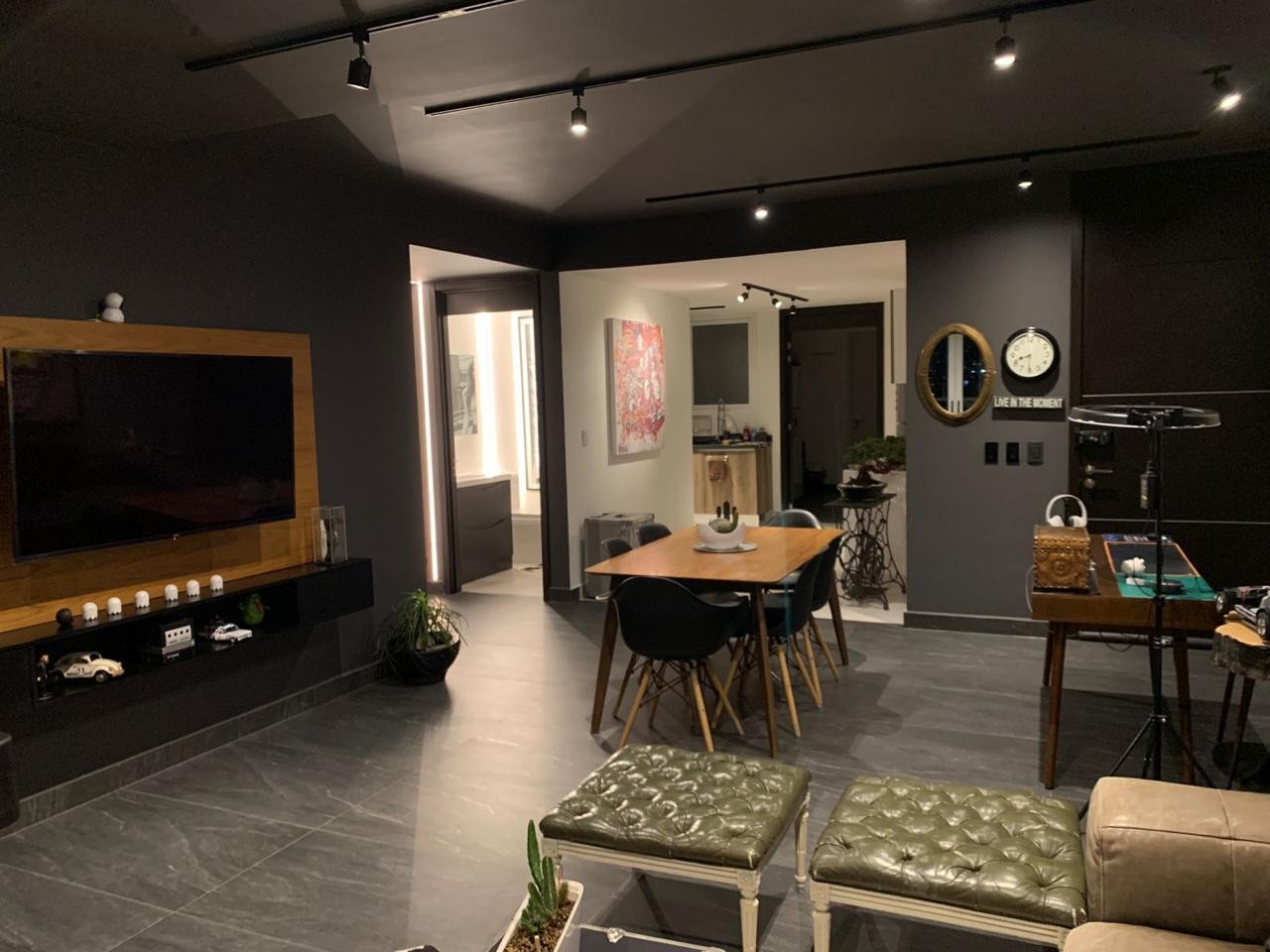 Estancia y comedor · FIVE Bosque Real · 120 m² con terraza