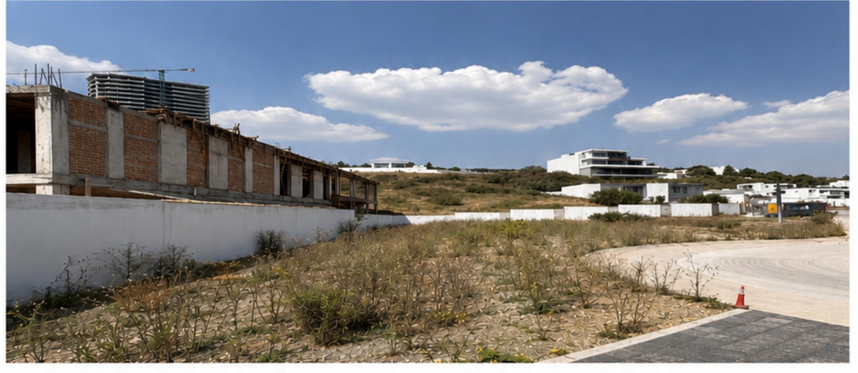 Entorno del terreno rodeado de residencias contemporáneas en Bosque Real