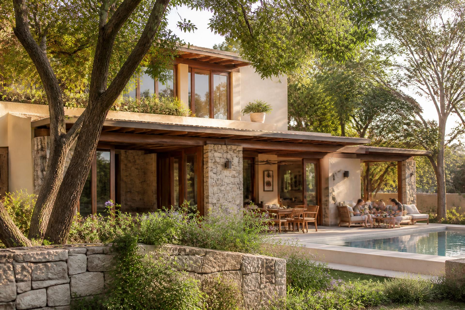 Residencia contemporánea con jardín y alberca en el poniente de la Ciudad de México