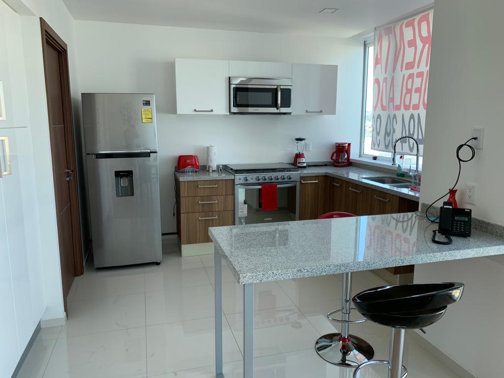 Interior del departamento amueblado en Juriquilla Towers